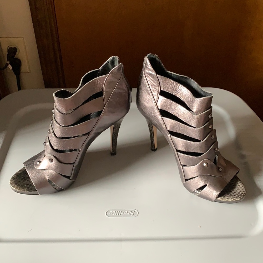 White House Black Market high heeled gladiator studded sandals